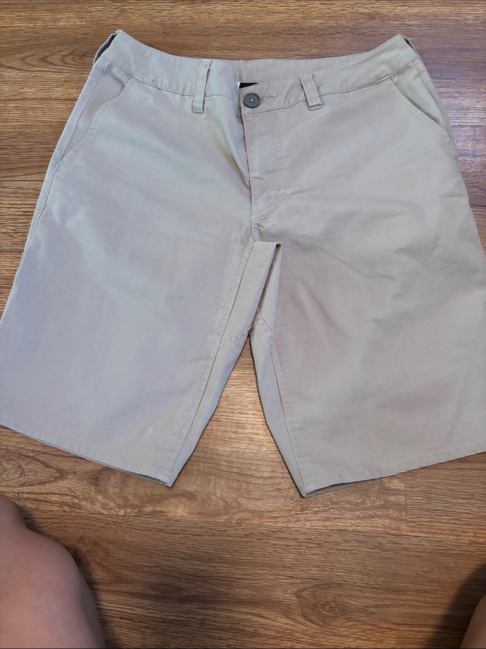 adidas Men's Khaki Flat-Front Shorts